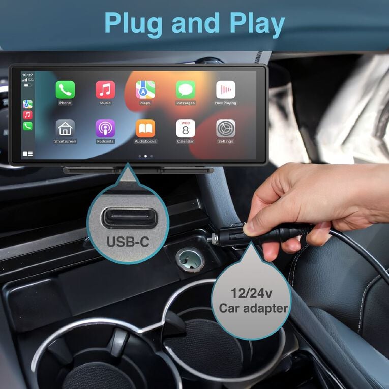Laser Wireless CarPlay & Android Auto 10in Screen, , hi-res