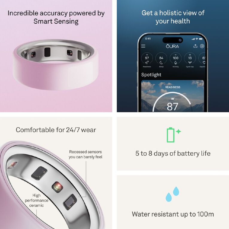 Oura Ring 4 Ceramic Petal - Size 12, , hi-res