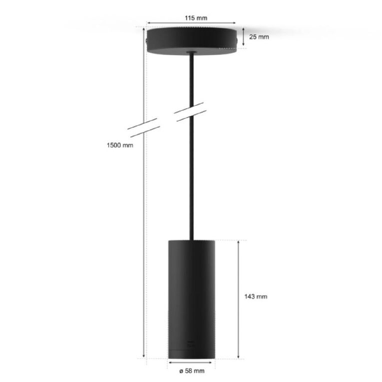 Philips Hue Black Cord Lightguide E27 Bulb, , hi-res
