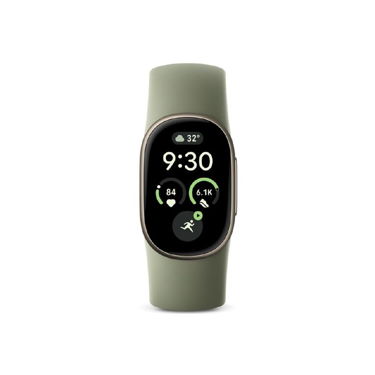 Google Fitbit Edge Satin Pyrite Aluminium Case / Olive Active Band, , hi-res