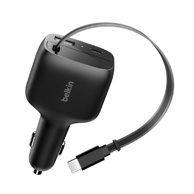 Belkin BoostCharge Retractable Car Charger 75W, , hi-res