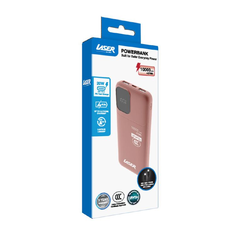 Laser 10K LiFePO4 CCC Power Bank - Clay, , hi-res