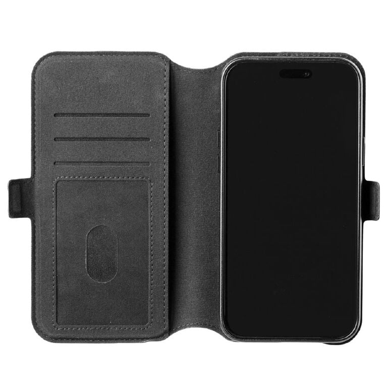 3SIXT Neo Wallet iPhone 15 Pro Max MagSafe Recycled Case - Black, , hi-res