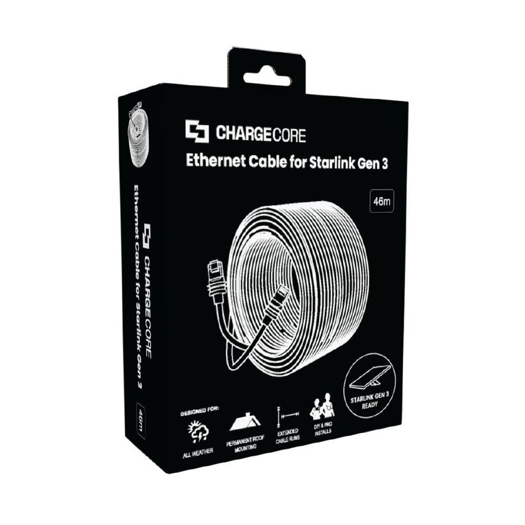 Laser ChargeCore Ethernet Cable for Starlink Gen 3 - 46m, , hi-res