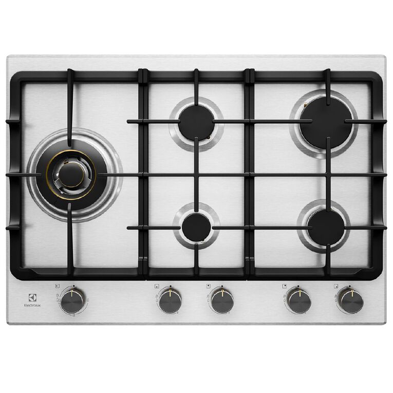 Electrolux 75cm 5 Burner Gas Cooktop - Stainless Steel, , hi-res