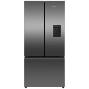 Fisher & Paykel 511L Series 7 Ice & Water French Door Fridge Freezer - Black Stainless Steel