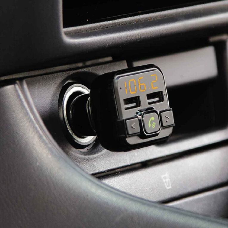 Laser Bluetooth FM Transmitter with Led Display and USB Charger, , hi-res