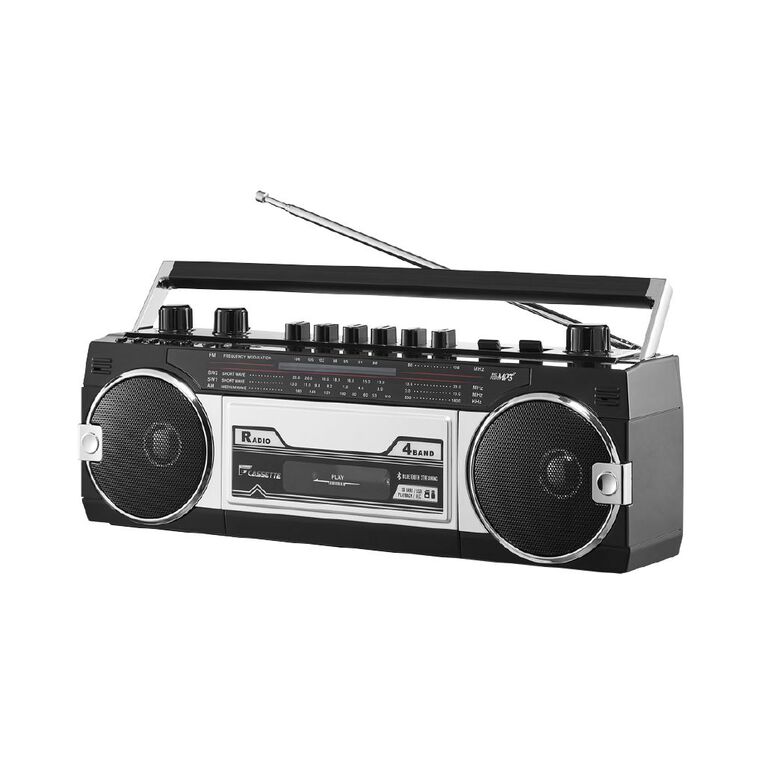 Veon Retro Bluetooth Boombox with Cassette Player, , hi-res