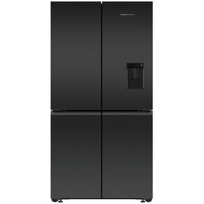 Fisher & Paykel 538L Free Standing Quad Door Fridge Freezer - Black Glass