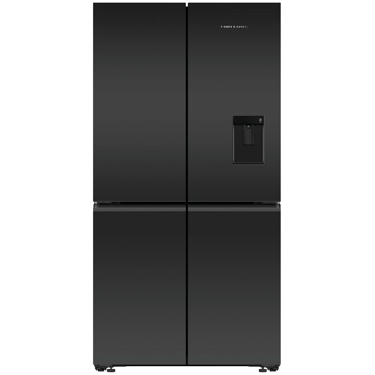Fisher & Paykel 538L Series 7 Quad Door Refrigerator Ice & Water - Matte Black Glass, , hi-res