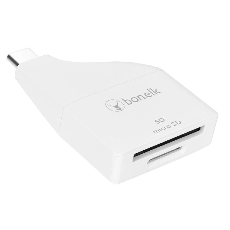 Bonelk USB-C to MicroSD/SD Adapter - White, , hi-res