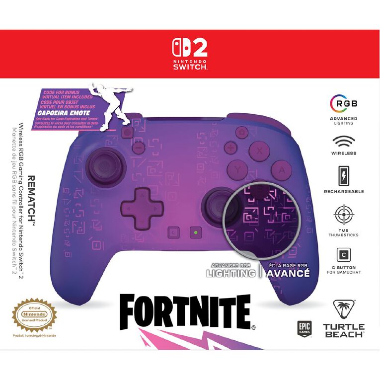 Turtle Beach Rematch Wireless Nintendo Switch 2 Controller - Fortnite Kevin the Cube, , hi-res