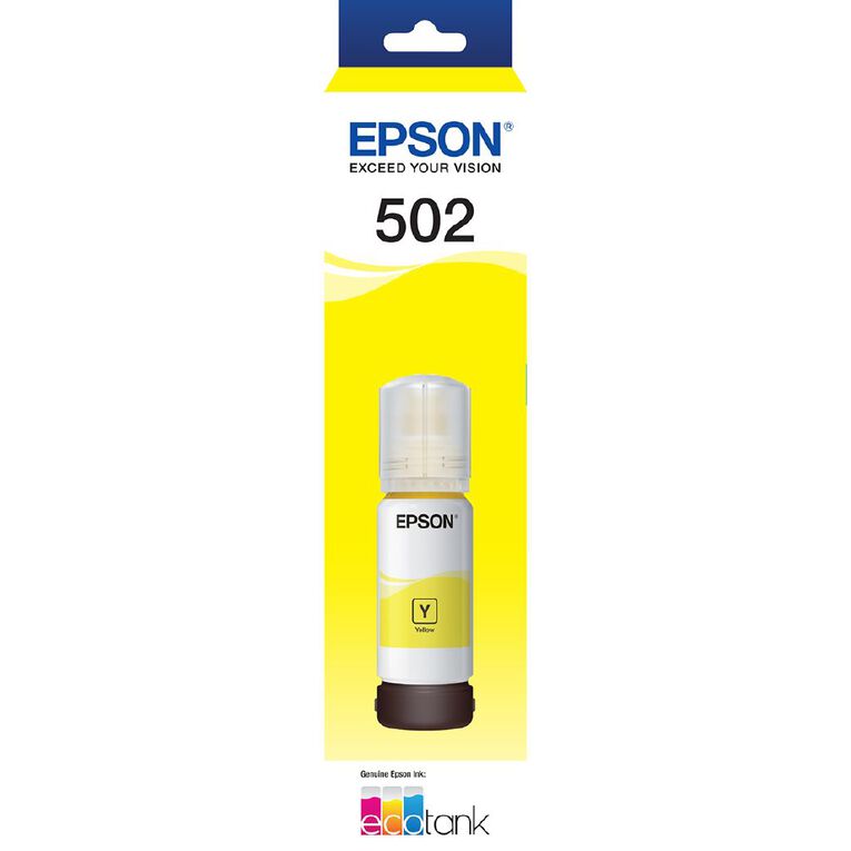 Epson Ink Bottle - T502 Yellow, , hi-res