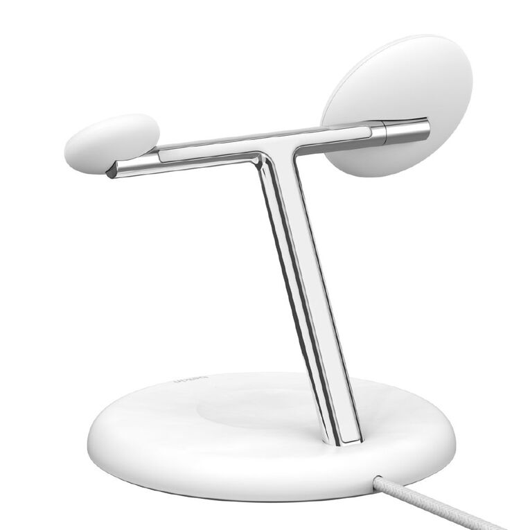 Belkin BoostCharge Pro 3-in-1 Qi2 Magnetic Wireless Charging Stand SE - White, , hi-res
