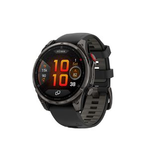 Garmin Fenix 8 Pro, 47mm, AMOLED, Sapphire, Carbon Grey DLC Titanium With Black/Pebble Grey Silicone Band