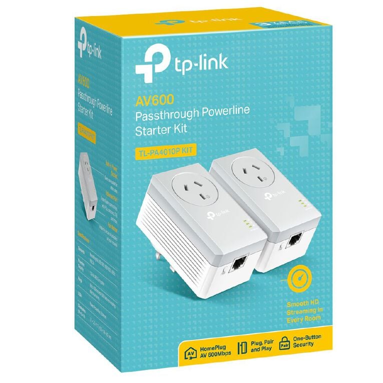 TP-Link AV600 Powerline Adapter with AC PassThrough Starter Kit, , hi-res