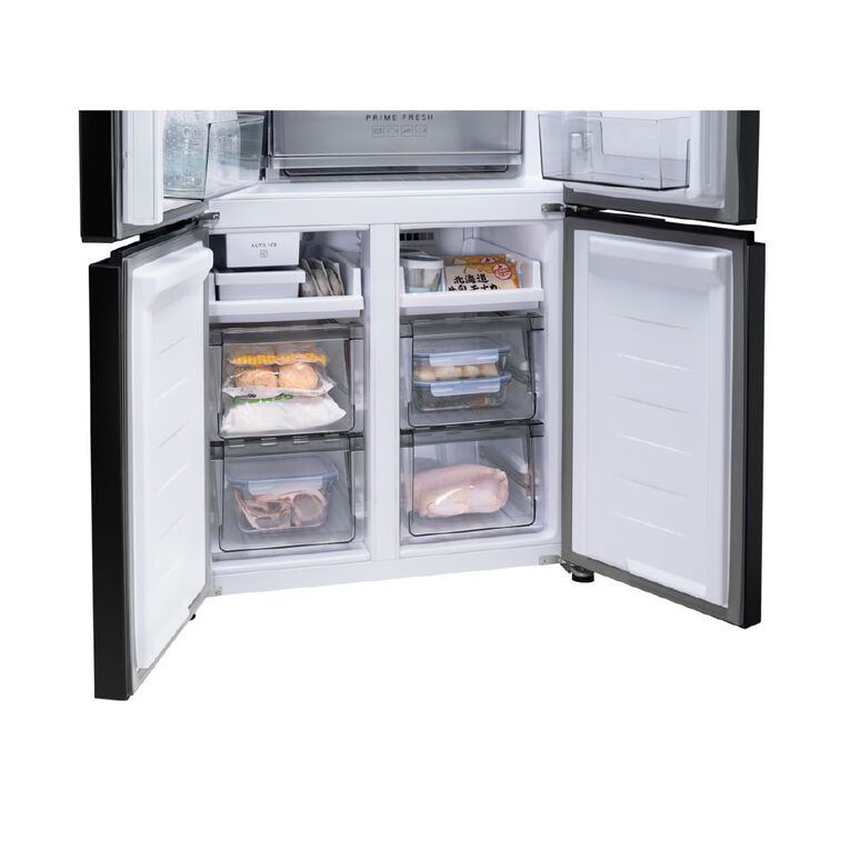 Panasonic 482L Flush Fit Quad Door Fridge Freezer - Black, , hi-res