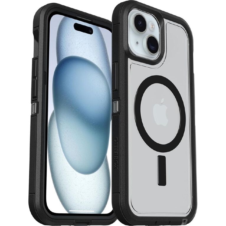 OtterBox Defender XT Case for iPhone 17e/16e/15/14/13 - Clear/Black, , hi-res