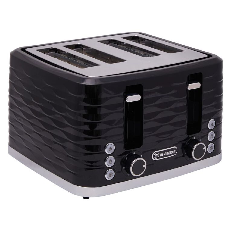 Westinghouse 1.7L Kettle and 4 Slice Toaster Pack Black, , hi-res