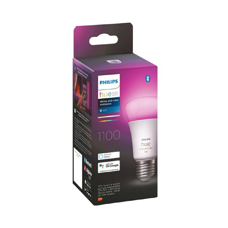 Philips Hue White & Colour Ambience 11W A60 Bulb - E27, , hi-res