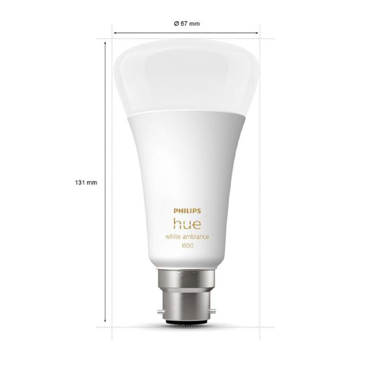 Philips Hue White Ambience 15W A67 Bulb - B22, , hi-res