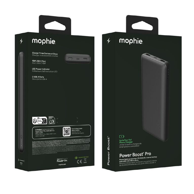 Mophie Power Boost Pro 20K Powerbank - Black, , hi-res