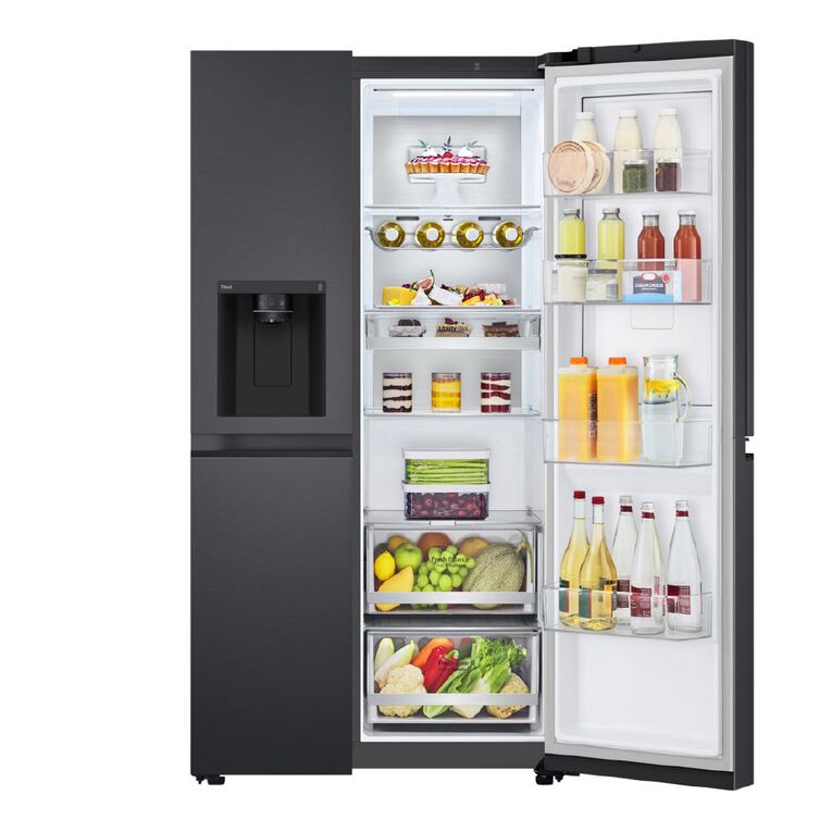 LG 635L Side By Side Fridge with Door-In-Door & Craft Ice Maker - Matte Black, , hi-res