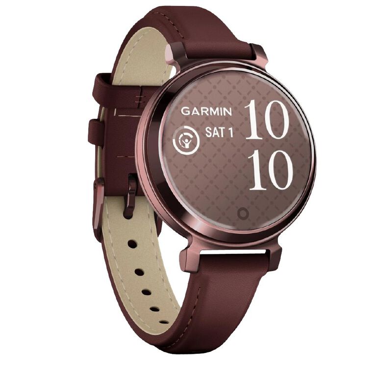Garmin Lily 2 Classic Dark Bronze/Mulberry Leather Band, , hi-res
