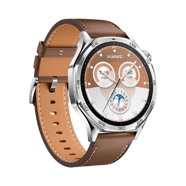 Huawei Watch GT 5 46mm - Brown Composite Leather Strap, , hi-res