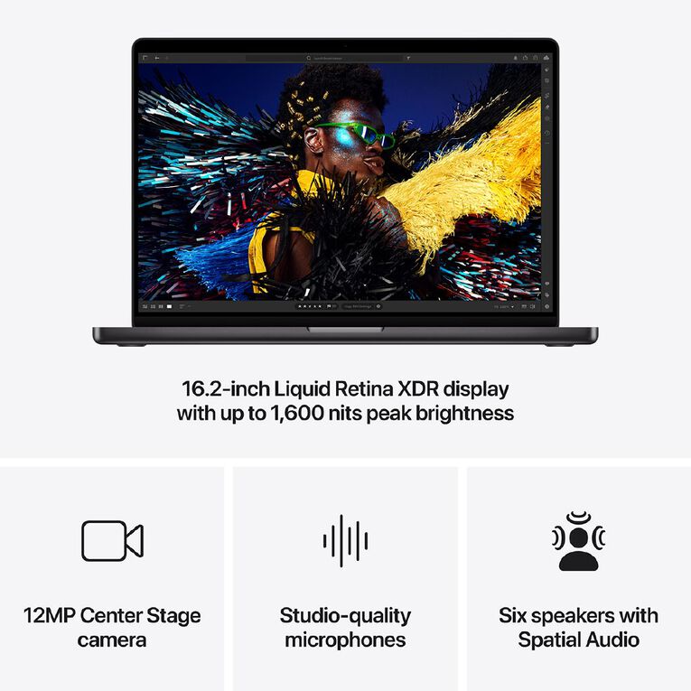 Apple MacBook Pro 16-inch (M4 Max) 36GB/1TB SSD 14 Core CPU 32 Core GPU  - Space Black, , hi-res