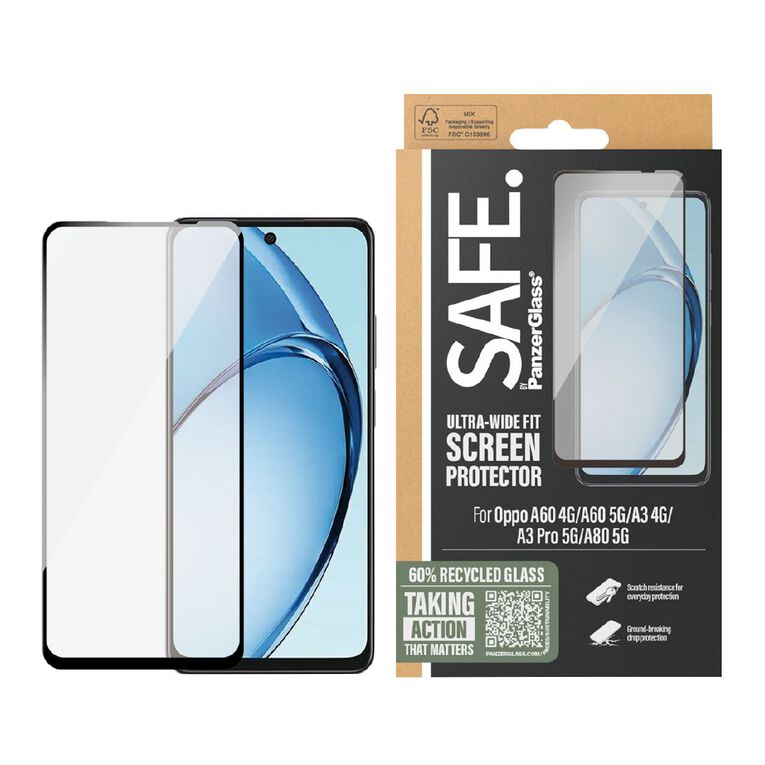 PanzerGlass SAFE by Panzer UtraWide Fit SP - OPPO A60 4G/5G & A80 5G, , hi-res