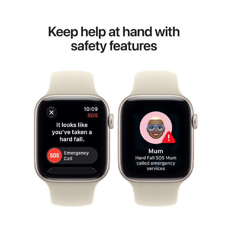 Apple Watch SE 3 GPS 44mm Midnight Aluminium Case with Navy Blue Sport Band M/L, , hi-res