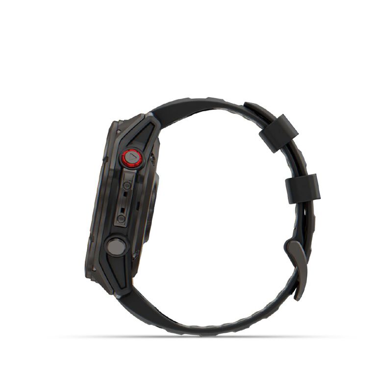 Garmin Fenix 8 Pro, 51mm, AMOLED, Sapphire, Carbon Grey DLC Titanium With Black/Pebble Grey Silicone Band, , hi-res