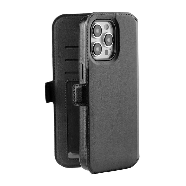 3SIXT Neo Wallet iPhone 15 Pro Max MagSafe Recycled Case - Black, , hi-res