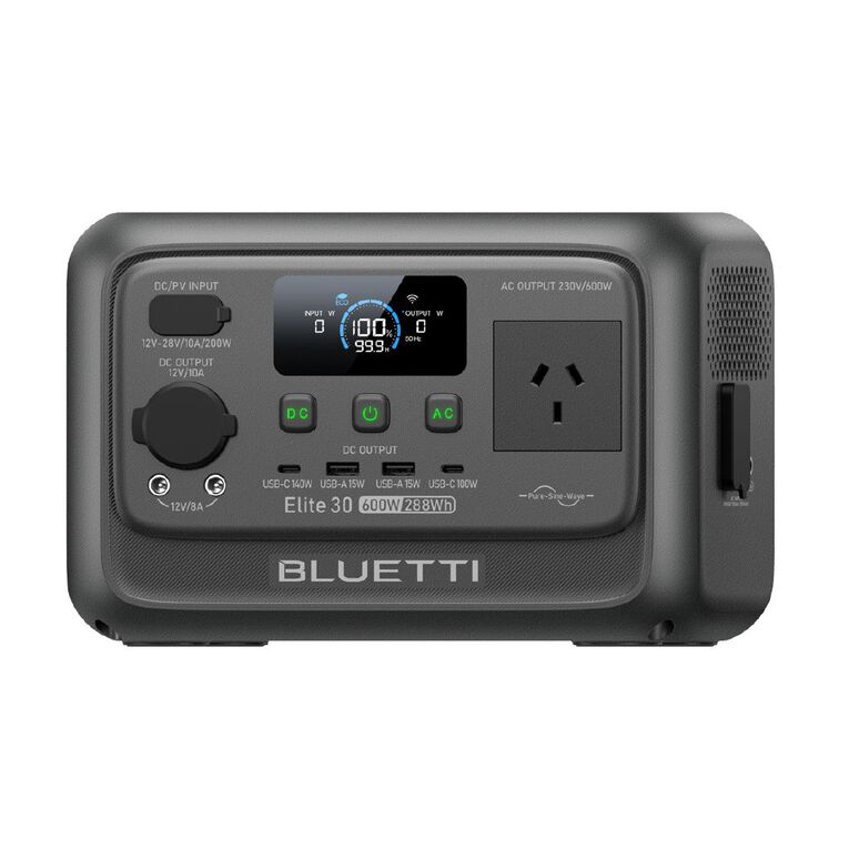 Bluetti Elite 30 V2 Portable Power Station | 600W 288Wh - Grey, , hi-res