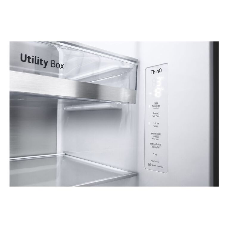 LG 635L Side By Side Fridge with Door-In-Door & Craft Ice Maker - Matte Black, , hi-res
