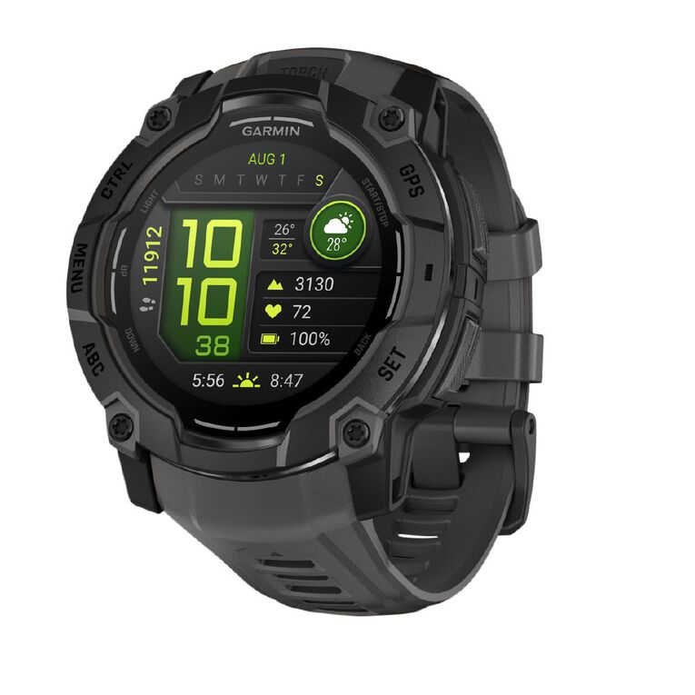 Garmin Instinct 3, 50mm, AMOLED, Black Bezel with Charcoal Band, , hi-res