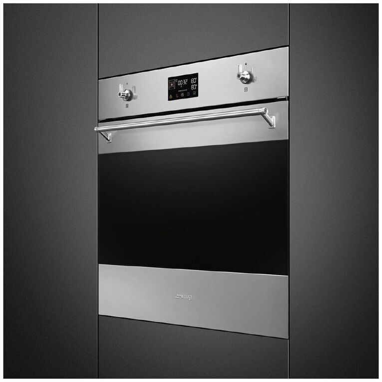 Smeg 60cm Pyro Steam Oven Classic - Stainless Steel, , hi-res