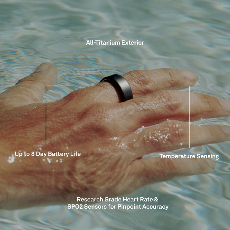 Oura Ring 4 Black - Size 15, , hi-res