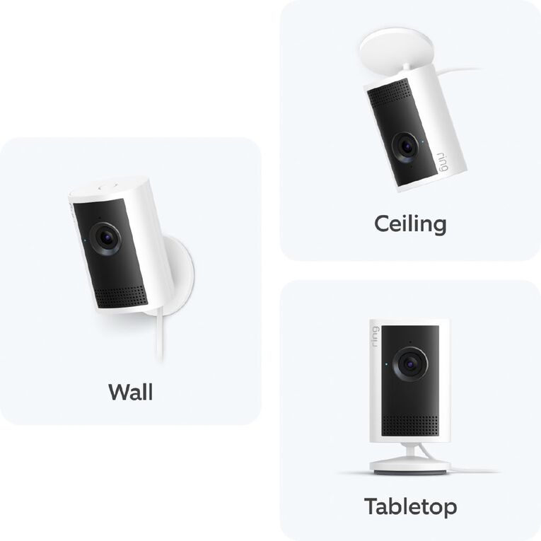 Ring Indoor Camera Plus 2K Security Camera Plug-In White, , hi-res