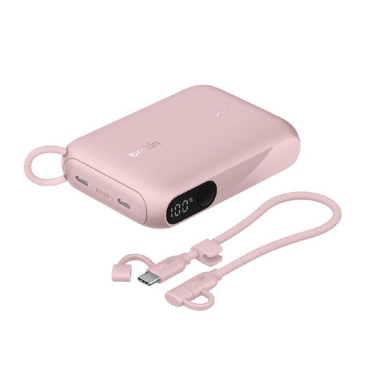 Belkin BoostCharge Power Bank 10K with Display - Pink, , hi-res