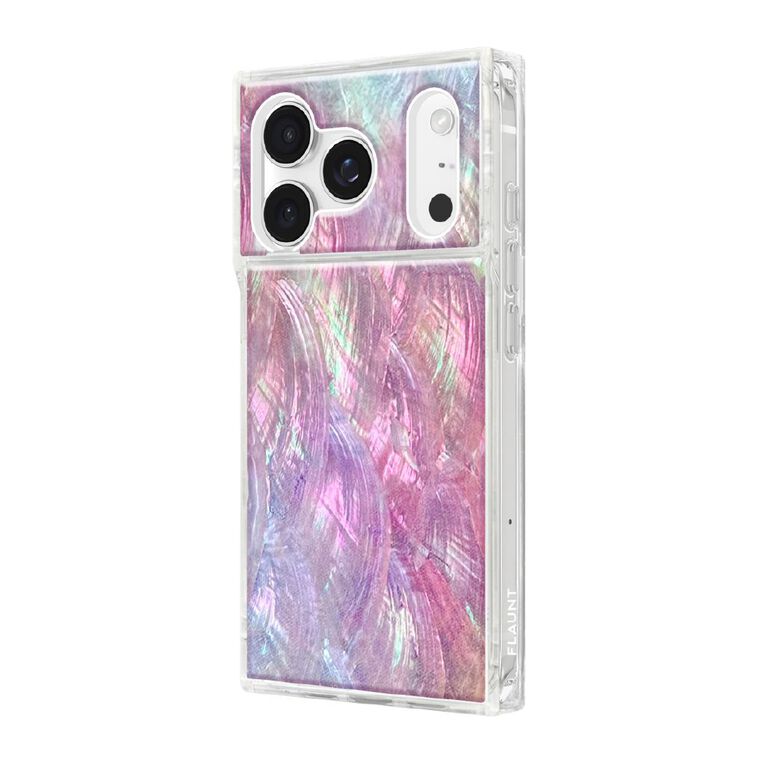 Flaunt Square Pink Mother of Pearl Case for iPhone 18 Pro / 17 Pro, , hi-res