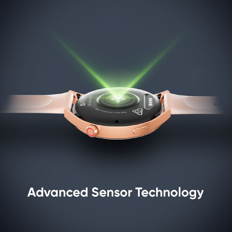 Ryze Wave Smart Watch With MP3 Storage (Pink + White), , hi-res