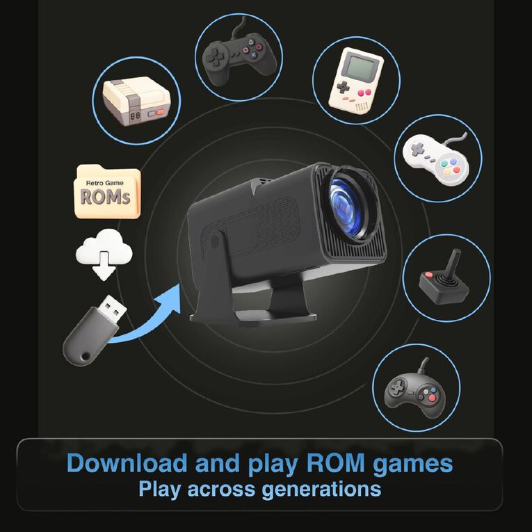 Laser Smart Gaming Projector with 80 Games and Dual Controllers, , hi-res