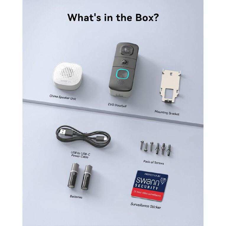 Swann Evo Wireless Video Doorbell Chime Noel Leeming