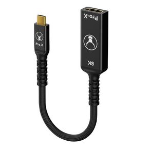 Bonelk Pro-X Long-Life USB-C to 8K HDMI Adapter (15cm) - Black