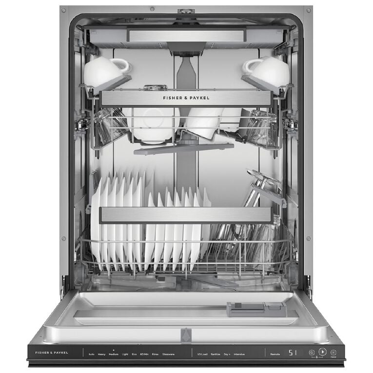 Fisher & Paykel Built-Under Tall Dishwasher - Black Glass, , hi-res