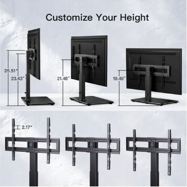 Perlesmith Universal TV Stand for 32"- 75" Flat Screen, , hi-res