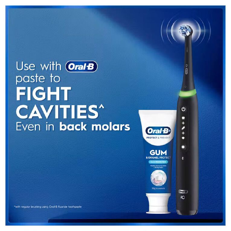 Oral-B iO5 Electric Toothbrush with Travel Case - Matte Black 2026, , hi-res