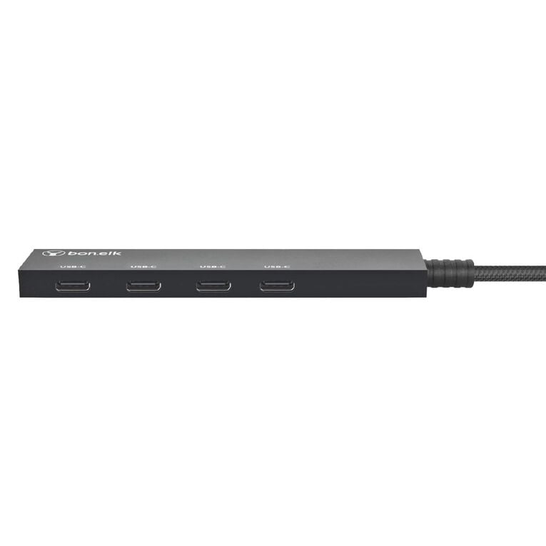 Bonelk Long-Life USB-C to 4 Port USB-C 3.0 Slim Hub - Black, , hi-res